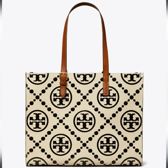 Tory Burch Monogram Leather Tote - Picture 9 of 15